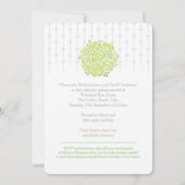 Uitnodigingen voor bruinbouquet en groomgroene bou (Achterkant)