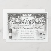 Uitnodigingen voor Brunch en Bubble | Koelschoenen (Voorkant / Achterkant)