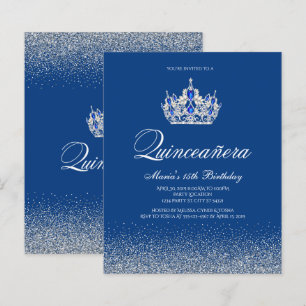 Uitnodigingen voor Budget Royal Blue Quinceanera