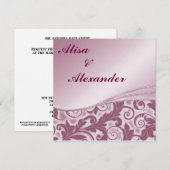 Uitnodigingen voor Burgandy Wedding (Voorkant / Achterkant)