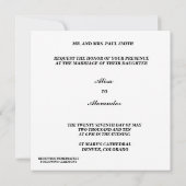 Uitnodigingen voor Burgandy Wedding (Achterkant)