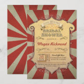 Uitnodigingen voor carnaval bruidsdouche (Voorkant / Achterkant)