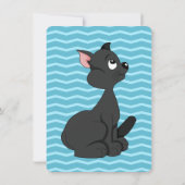 Uitnodigingen voor cartoon van zwarte katten (Achterkant)