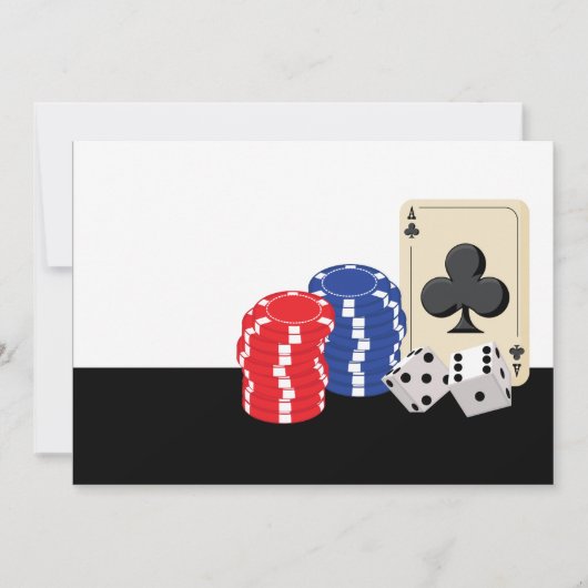 Uitnodigingen voor Casino Night Party (Voorkant)