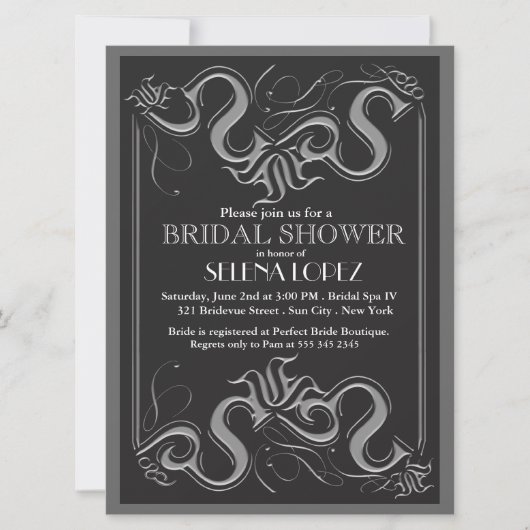 Uitnodigingen voor Chalkboard Bridal Shower (Voorkant)