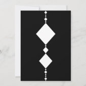 Uitnodigingen voor chic Wedding , zwart en wit dia (Achterkant)