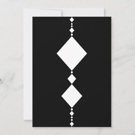 Uitnodigingen voor chic Wedding , zwart en wit dia (Achterkant)