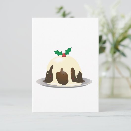 Uitnodigingen voor Christmas Pudding (Staand voorkant)