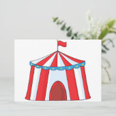 Uitnodigingen voor circustenten (Staand voorkant)