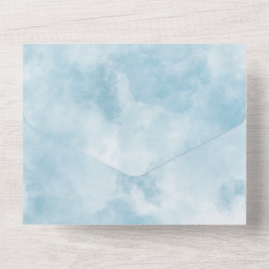 Uitnodigingen voor Cloud Theme - Head in the CLOUD (Achterkant)