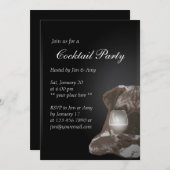Uitnodigingen voor cocktailparty met de heer Pug e (Voorkant / Achterkant)