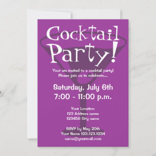 Uitnodigingen voor cocktailparty's voor feesten