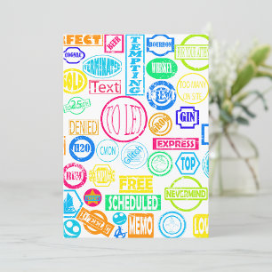 Uitnodigingen voor Collectie van Grunge Stamp