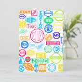 Uitnodigingen voor Collectie van Grunge Stamp (Staand voorkant)