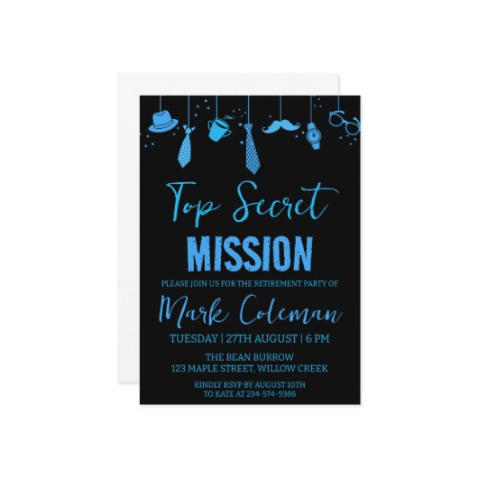 Uitnodigingen voor Corporate Surprise Retirement P (Voorkant / Achterkant in situ)