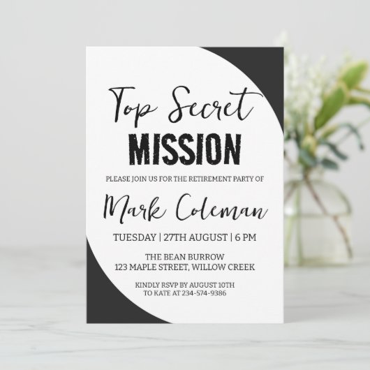 Uitnodigingen voor Corporate Surprise Retirement P (Staand voorkant)