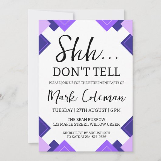 Uitnodigingen voor Corporate Surprise Retirement P (Voorkant)