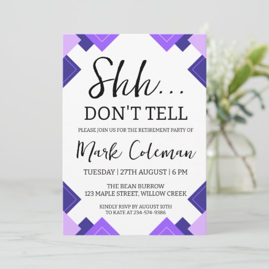 Uitnodigingen voor Corporate Surprise Retirement P (Staand voorkant)