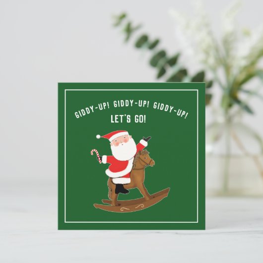 Uitnodigingen voor creatieve kerstfeestdagen (Staand voorkant)