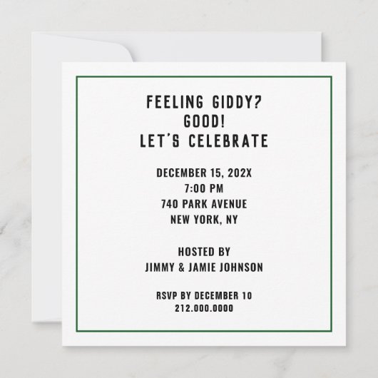 Uitnodigingen voor creatieve kerstfeestdagen (Achterkant)