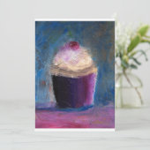 Uitnodigingen voor cupcake (Staand voorkant)