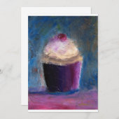 Uitnodigingen voor cupcake (Voorkant / Achterkant)