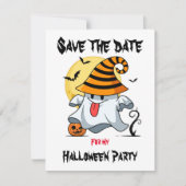 Uitnodigingen voor Cute geest Halloween-ontwerp (Voorkant)