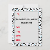 Uitnodigingen voor Cute geest Halloween-ontwerp (Achterkant)