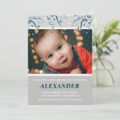 Uitnodigingen voor de 2e verjaardag Boy Confetti P (Staand voorkant)