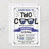 Uitnodigingen voor de 2e verjaardag van Two Cool B (Voorkant)