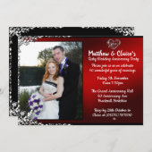 Uitnodigingen voor de 40e verjaardag van Ruby met  (Voorkant / Achterkant)