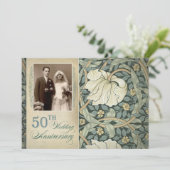 Uitnodigingen voor de 50ste verjaardag van het huw (Staand voorkant)