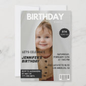 Uitnodigingen voor de 5e verjaardag voor haar Maga (Voorkant)