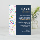 Uitnodigingen voor de 7e verjaardag Bewaar de datu (Staand voorkant)