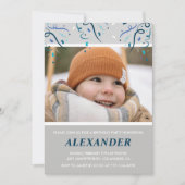 Uitnodigingen voor de 7e verjaardag Boy Confetti P (Voorkant)