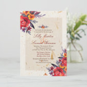 Uitnodigingen voor de Autumn Essence bruiloft (Staand voorkant)