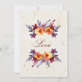 Uitnodigingen voor de Autumn Essence bruiloft (Achterkant)