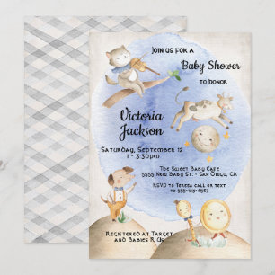 Uitnodigingen voor de babydouche van Nursery Rhyme