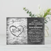 Uitnodigingen voor de Birch Tree bruiloft (Staand voorkant)