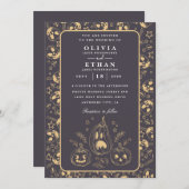  uitnodigingen voor de bruiloft halloween (Voorkant / Achterkant)