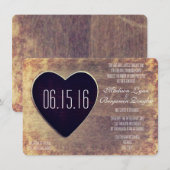 Uitnodigingen voor de bruiloft in Rustic Country W (Voorkant / Achterkant)