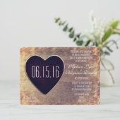 Uitnodigingen voor de bruiloft in Rustic Country W (Staand voorkant)