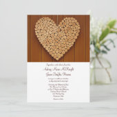 Uitnodigingen voor de bruiloft in Rustic Country W (Staand voorkant)