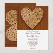 Uitnodigingen voor de bruiloft in Rustic Country W (Voorkant / Achterkant)