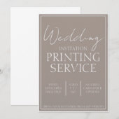 Uitnodigingen voor de bruiloft op maat bedrukt (Voorkant / Achterkant)