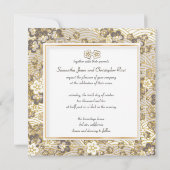 Uitnodigingen voor de bruiloft Tan Sakura Chirimen (Achterkant)