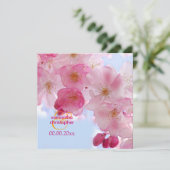 Uitnodigingen voor de bruiloft van Cherry Blossom/ (Staand voorkant)