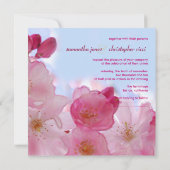 Uitnodigingen voor de bruiloft van Cherry Blossom/ (Achterkant)