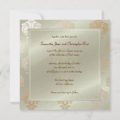  uitnodigingen voor de bruiloft van Damask en faux (Achterkant)