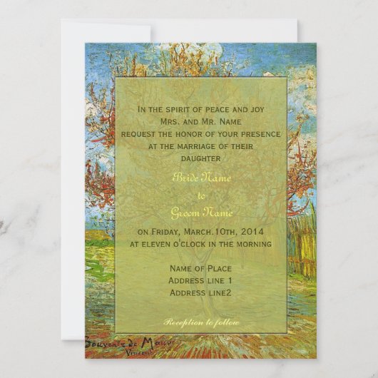  uitnodigingen voor de bruiloft van floral (Voorkant)